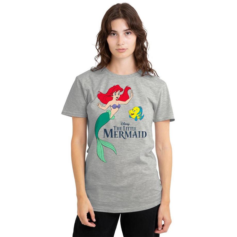 The Little Mermaid T-Shirt chiné avec motif Ariel et Polochon  