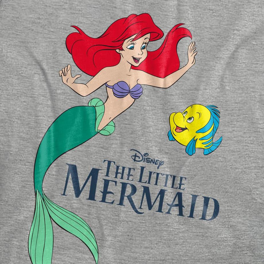 The Little Mermaid T-Shirt chiné avec motif Ariel et Polochon  