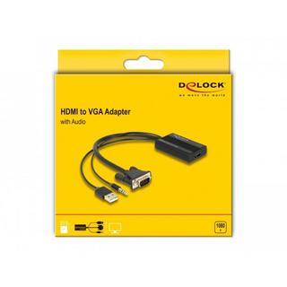 DeLock  DeLOCK HDMI zu VGA Adapter mit Audio 25 cm 