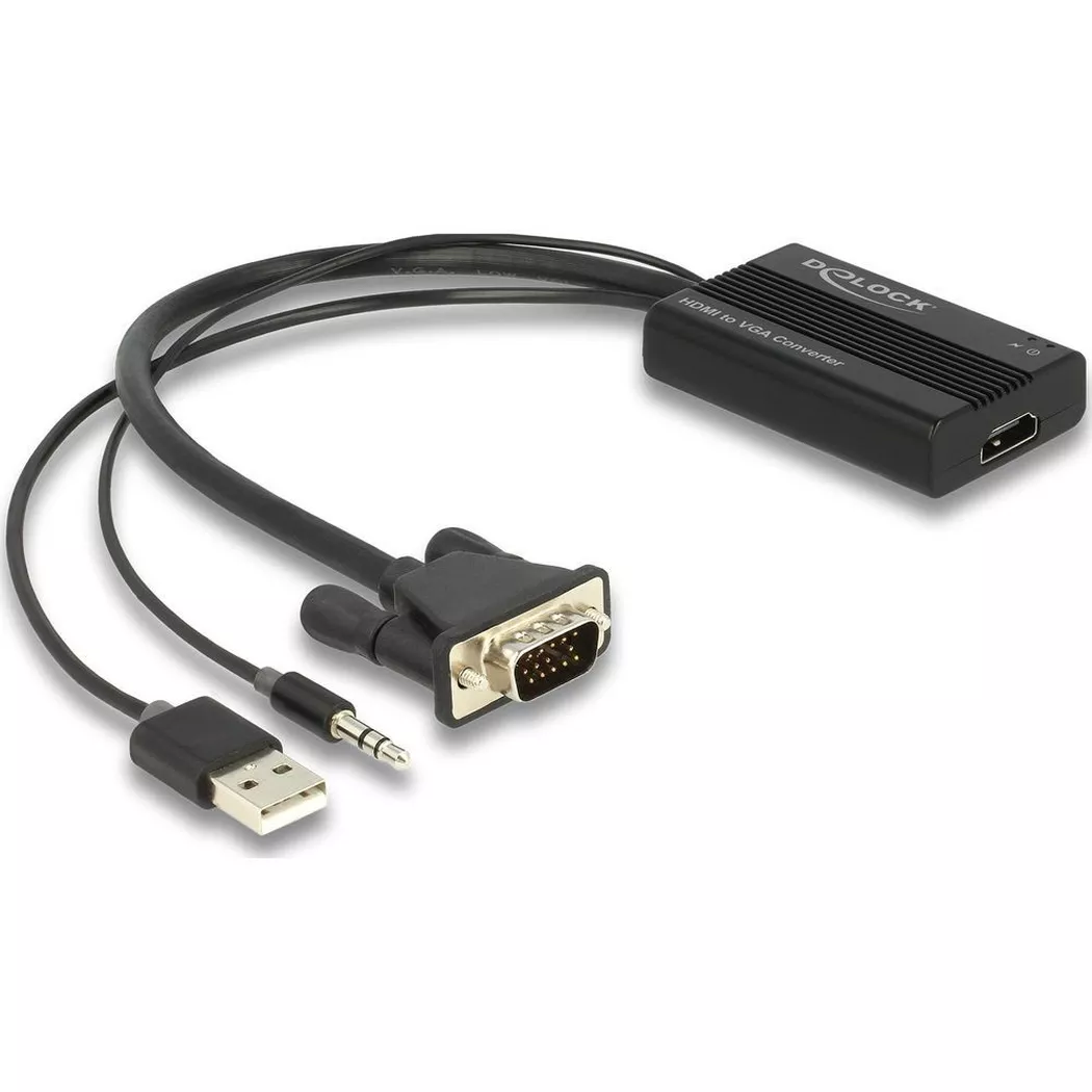 Delock HDMI zu VGA Adapter mit Audio 25 cm - Delock