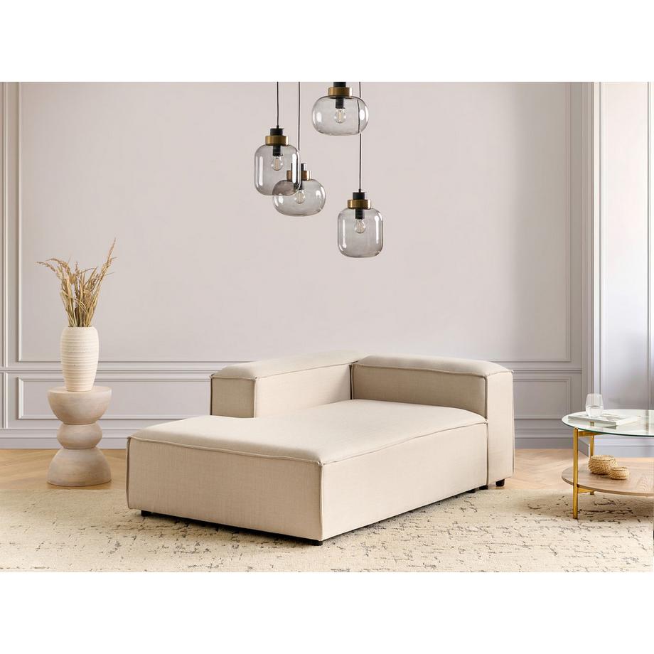 Beliani Chaise longue côté droit en Tissu  ARDAL  
