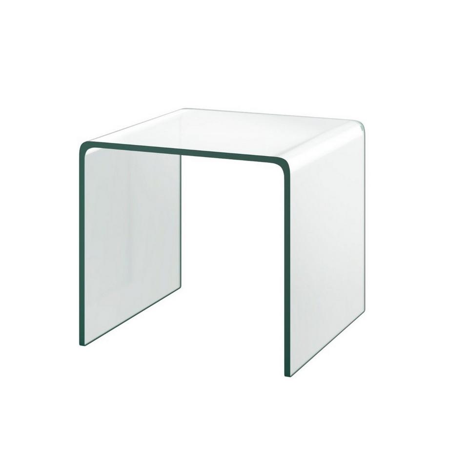 Northix Tavolino laterale in vetro – a forma di U  