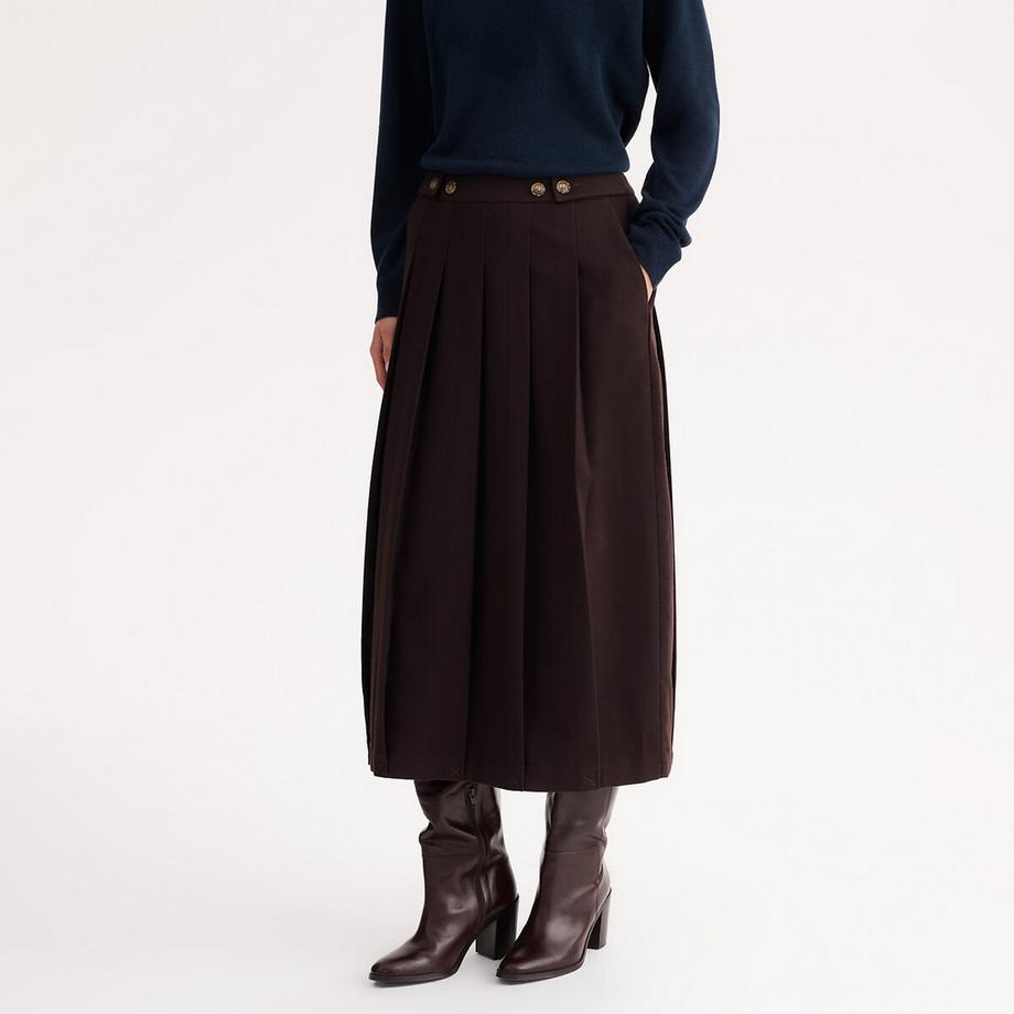 La Redoute Collections Jupe évasée en flanelle A-Line  