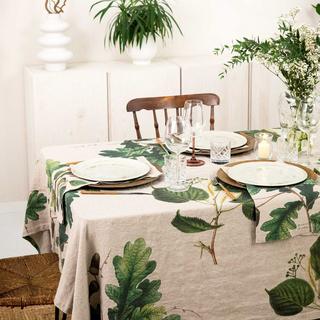 Linoroom Tischdecke TREES natural  