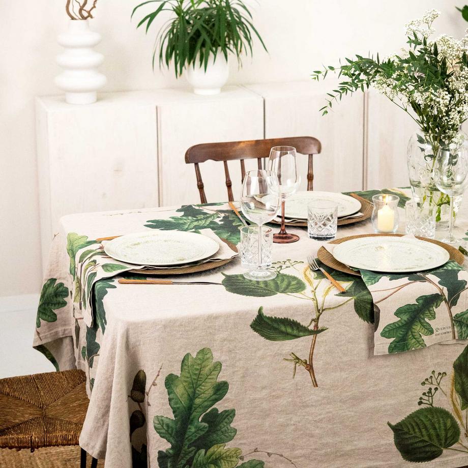 Linoroom Tischdecke TREES natural  