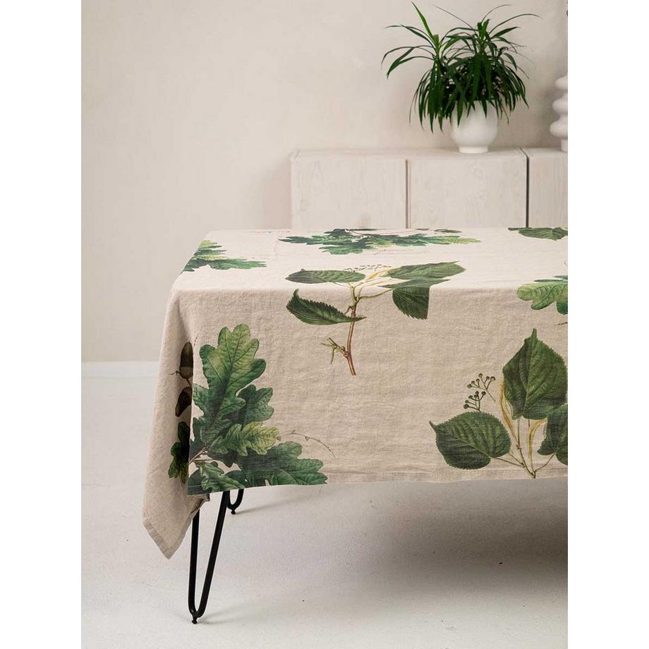 Linoroom Tischdecke TREES natural  