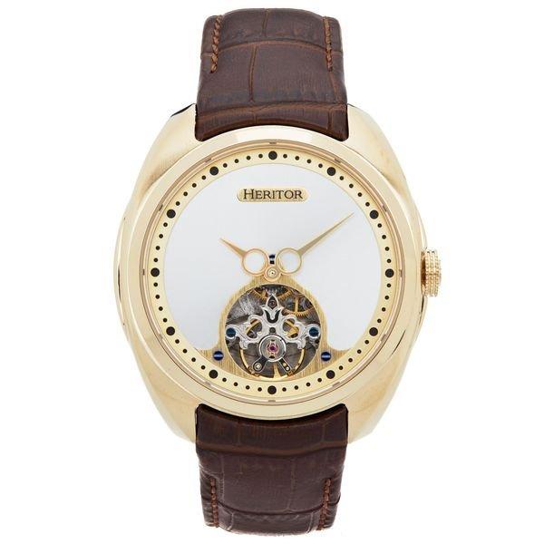 Heritor Automatic  Montre Heritor Automatic Roman Semi-Skeleton Leather-Band 