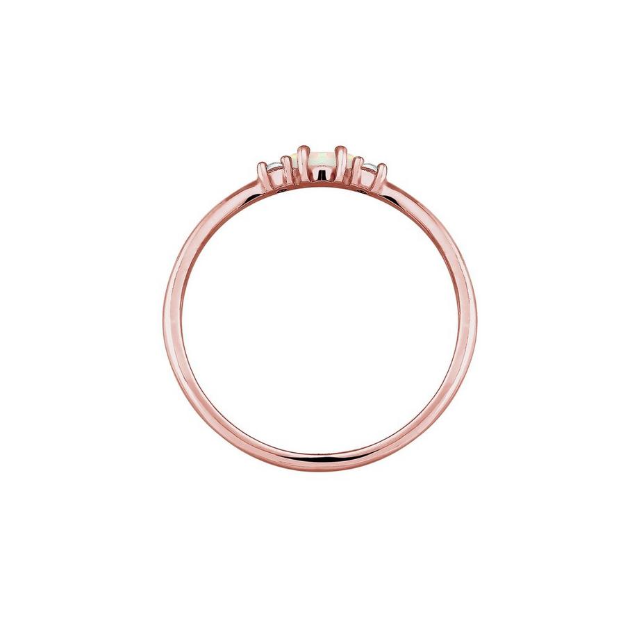 Elli  Bague Avec Cristaux Zircone Opale 