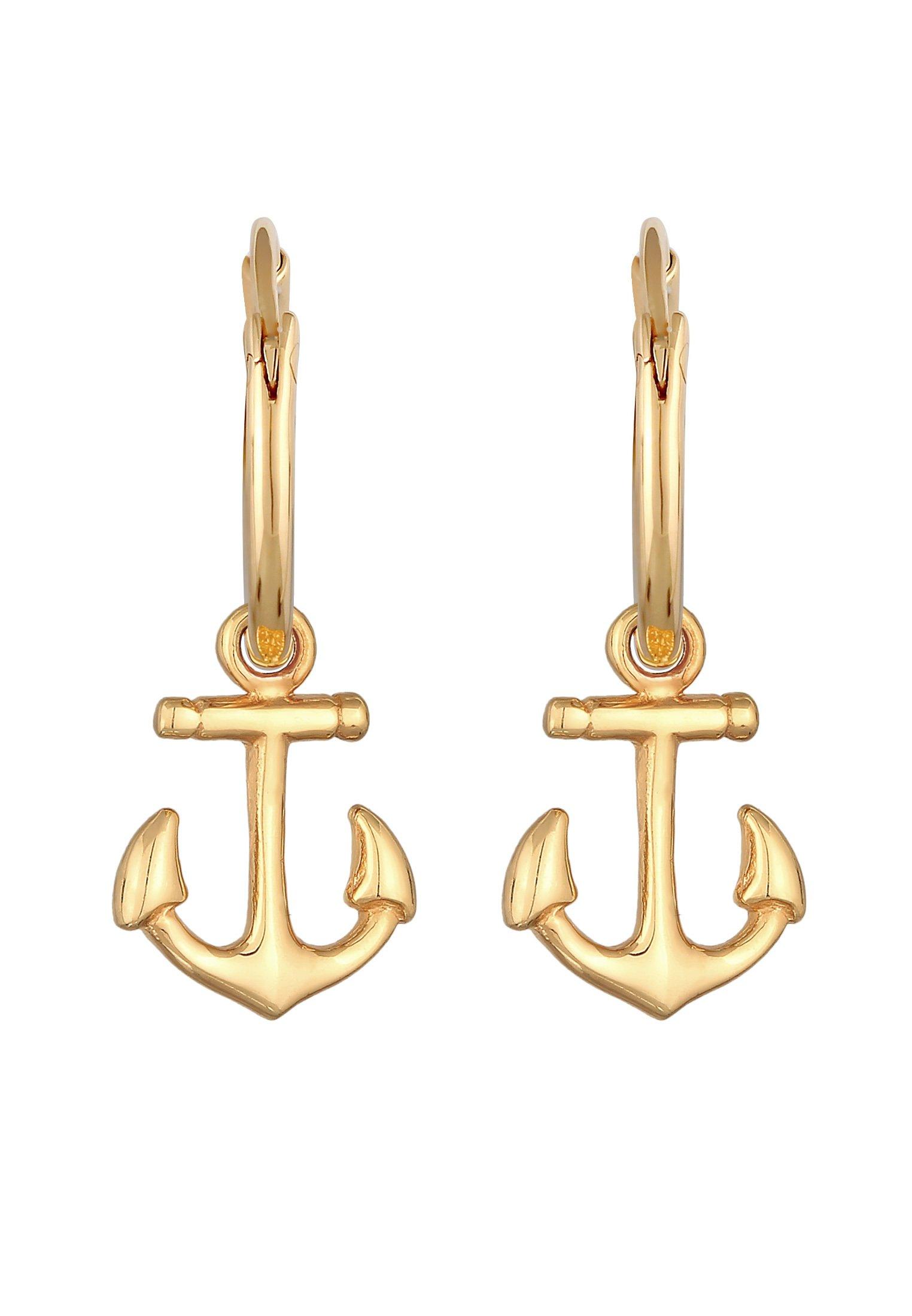 Elli  Boucles d'Oreilles Femmes Créoles Ancre Pendentif Maritime 