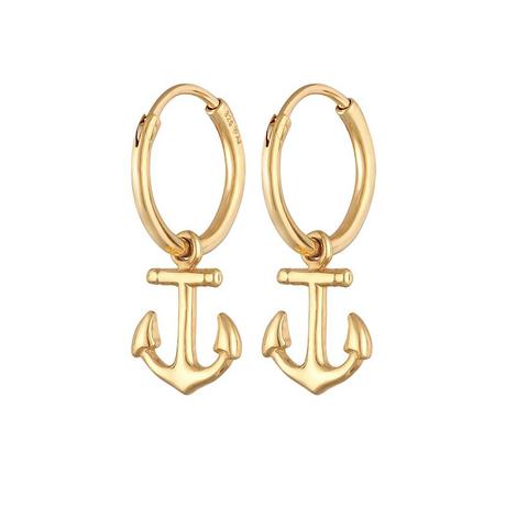 Elli  Boucles d'Oreilles Femmes Créoles Ancre Pendentif Maritime 