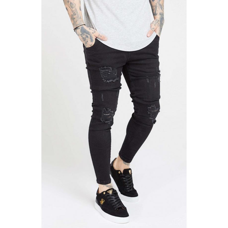 Sik Silk Essential Distressed Skinny Jeans  