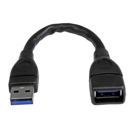 STARTECH.COM  Câble d'extension USB 3.0 de 15cm - Rallonge USB A vers A - M/F - Noir 