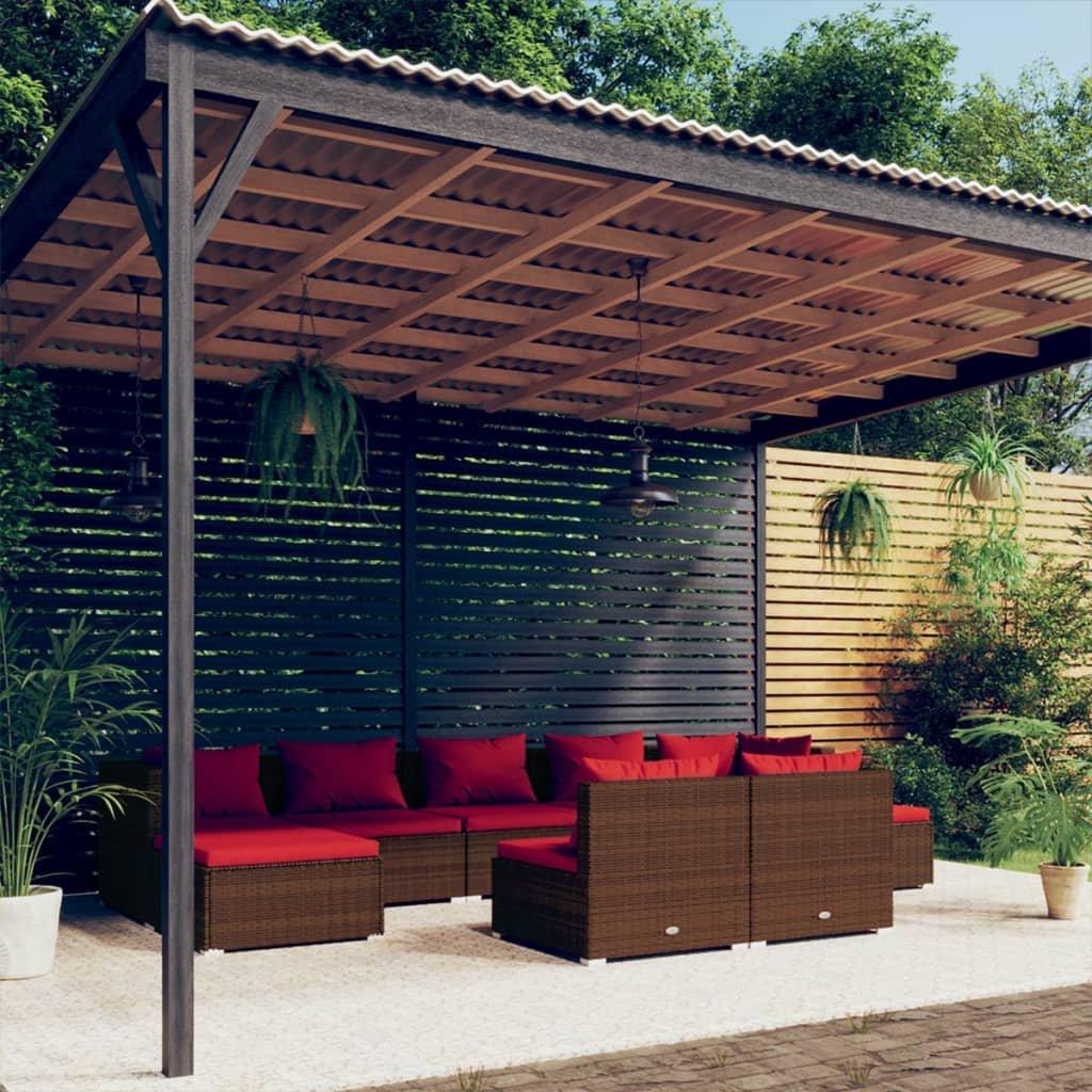 VidaXL Ensemble de meubles de jardin rotin synthétique  