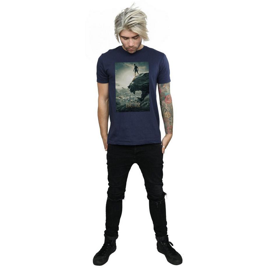 MARVEL T-Shirt Affiche de Film Black Panther  