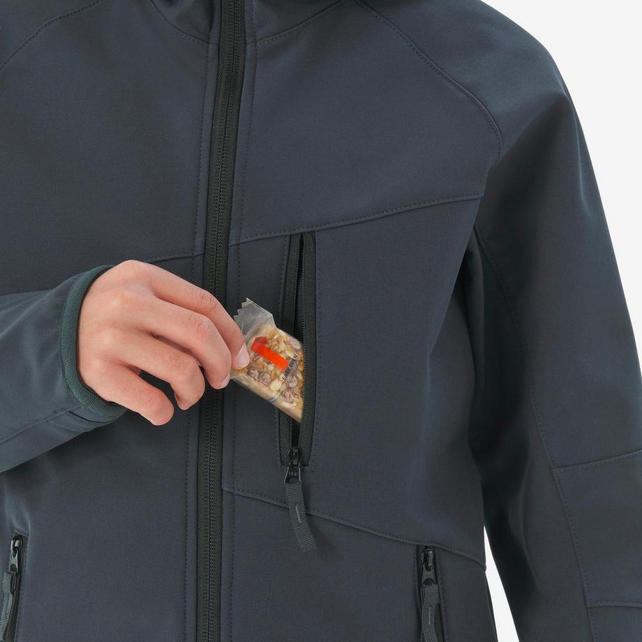 QUECHUA  Softshell-Jacke Wandern Kinder synthetisch 