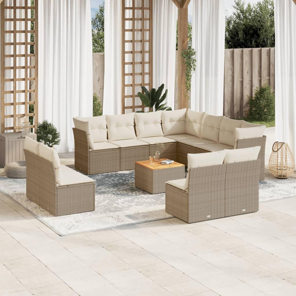 VidaXL set divano da giardino Polirattan  