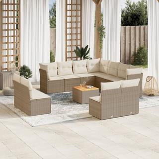 VidaXL set divano da giardino Polirattan  