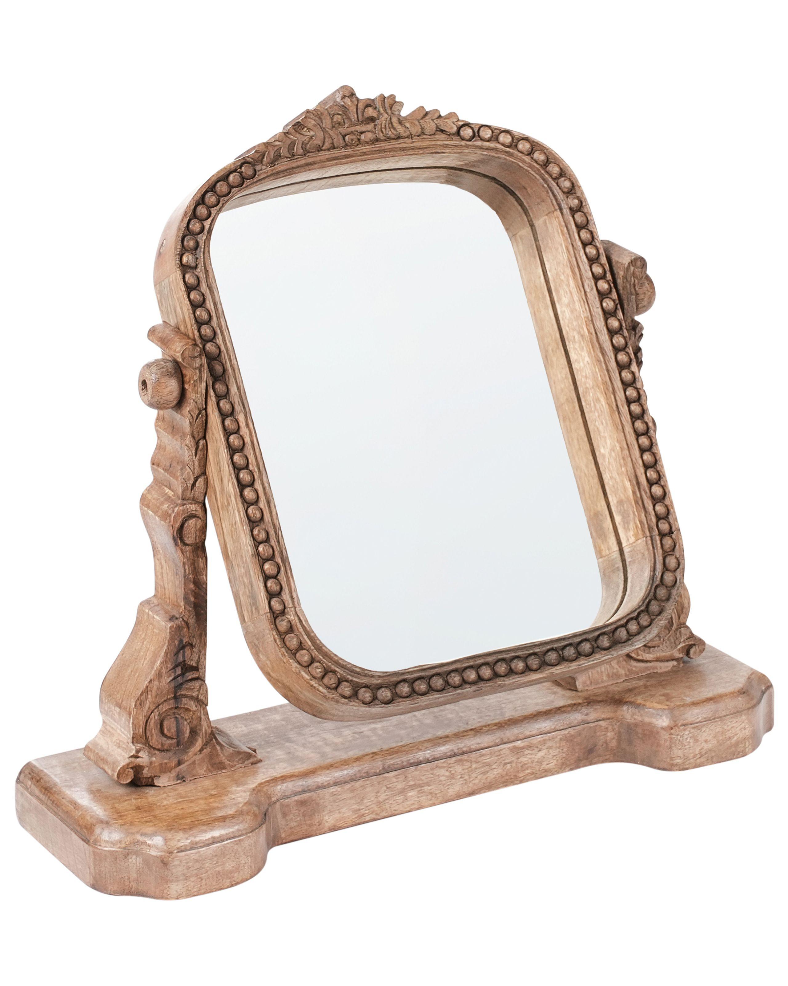 Beliani  Specchio per make-up en Legno di mango Rustico DISZNA 