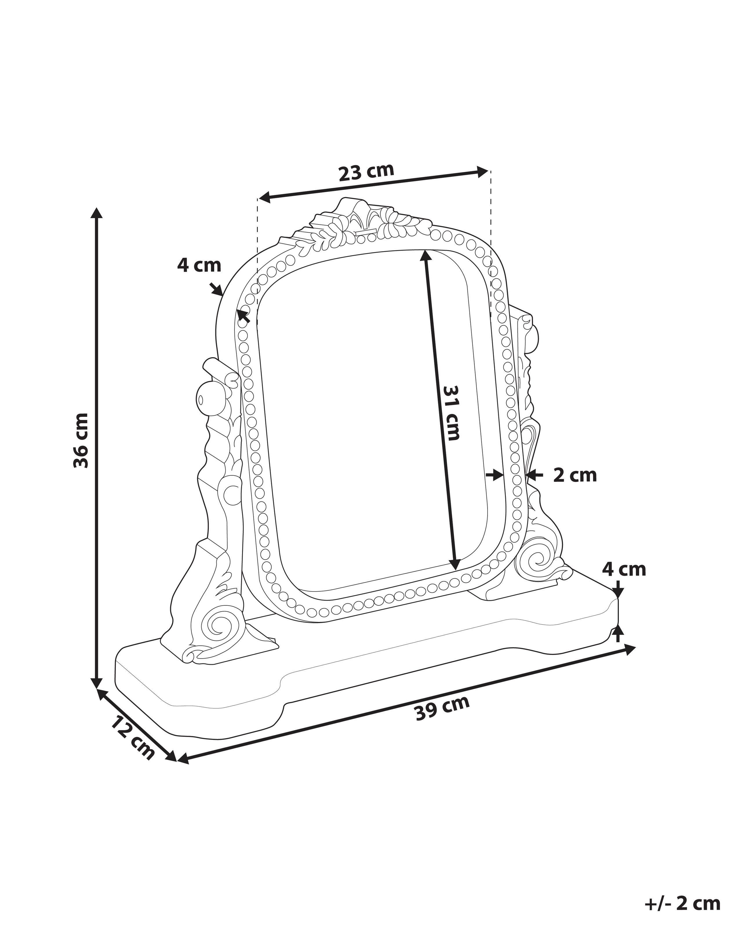 Beliani  Specchio per make-up en Legno di mango Rustico DISZNA 
