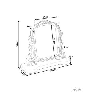 Beliani  Specchio per make-up en Legno di mango Rustico DISZNA 