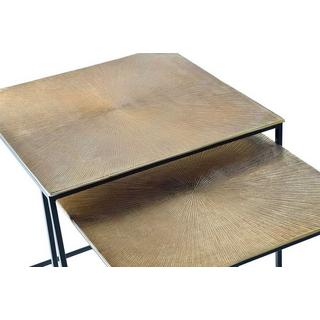 mutoni Table basse Erendira Bronze carrée (lot de 2)  