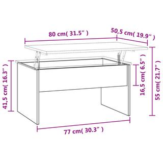 VidaXL Table basse bois d'ingénierie  