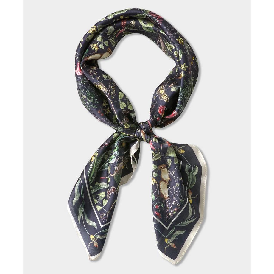 Joe Browns Foulard Carré en Soie Motif Forêt  