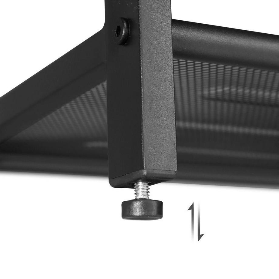 Northio Industrielles Schuhregal in Braun mit Netz  