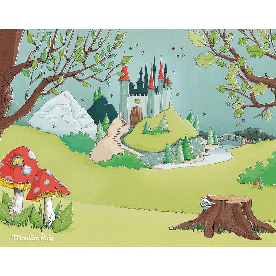 Moulin Roty  Petit théâtre de marionnettes rouge Il était une fois 