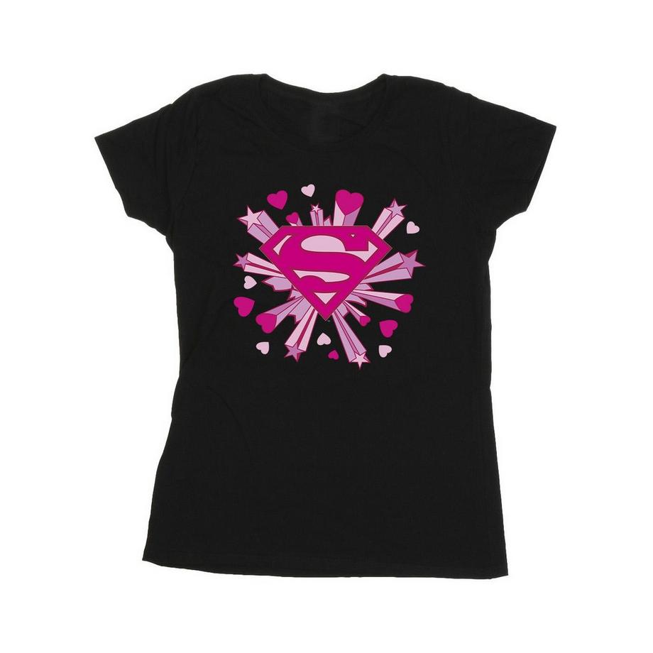 DC COMICS Supergirl Pink Logo T-Shirt  