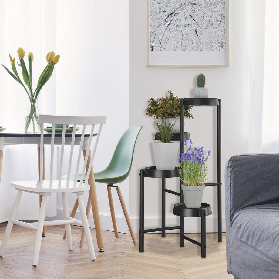 Northix Pflanzenständer mit runden Ablagen  