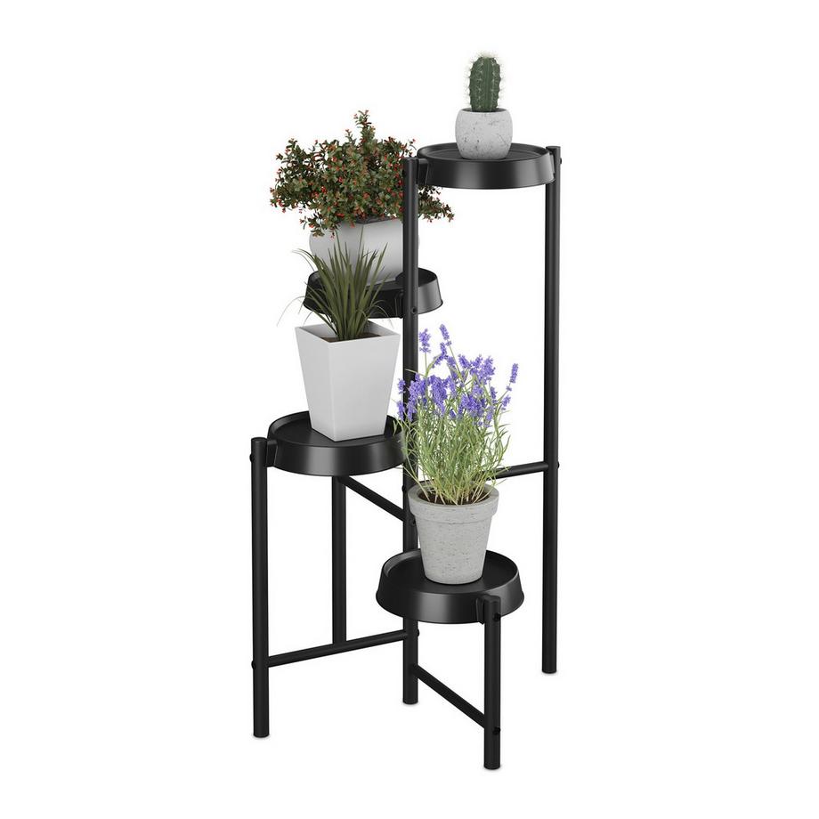 Pflanzenständer mit runden Ablagen