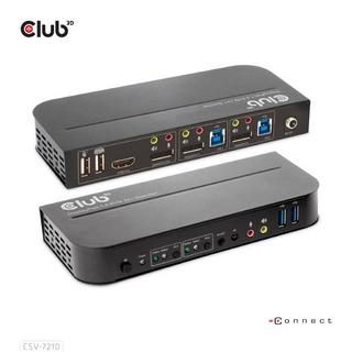 Club3D  CSV-7210 switch per keyboard-video-mouse (kvm) Nero 
