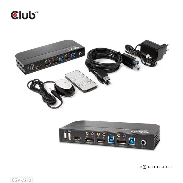 Club3D  CSV-7210 switch per keyboard-video-mouse (kvm) Nero 