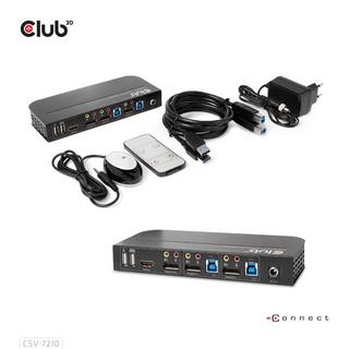 Club3D  CSV-7210 switch per keyboard-video-mouse (kvm) Nero 