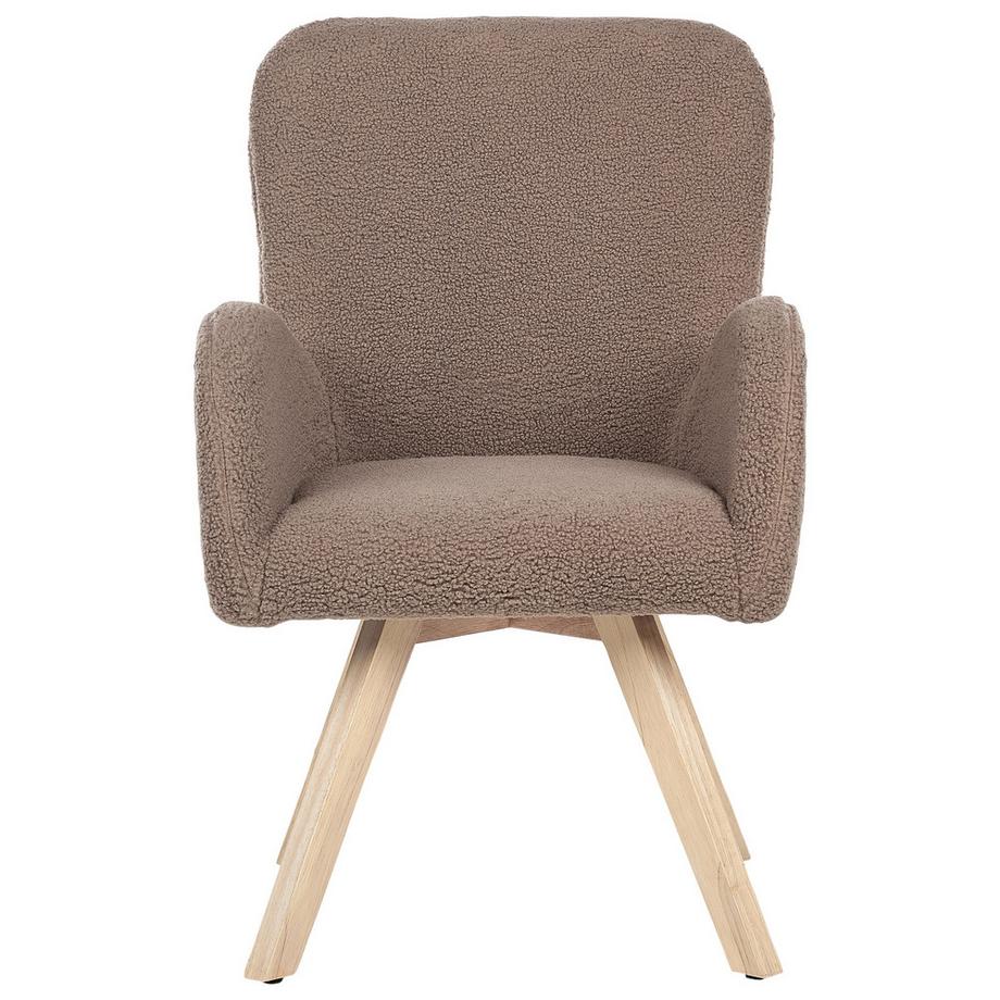 Beliani Fauteuil en Bouclé Scandinave BJARN  