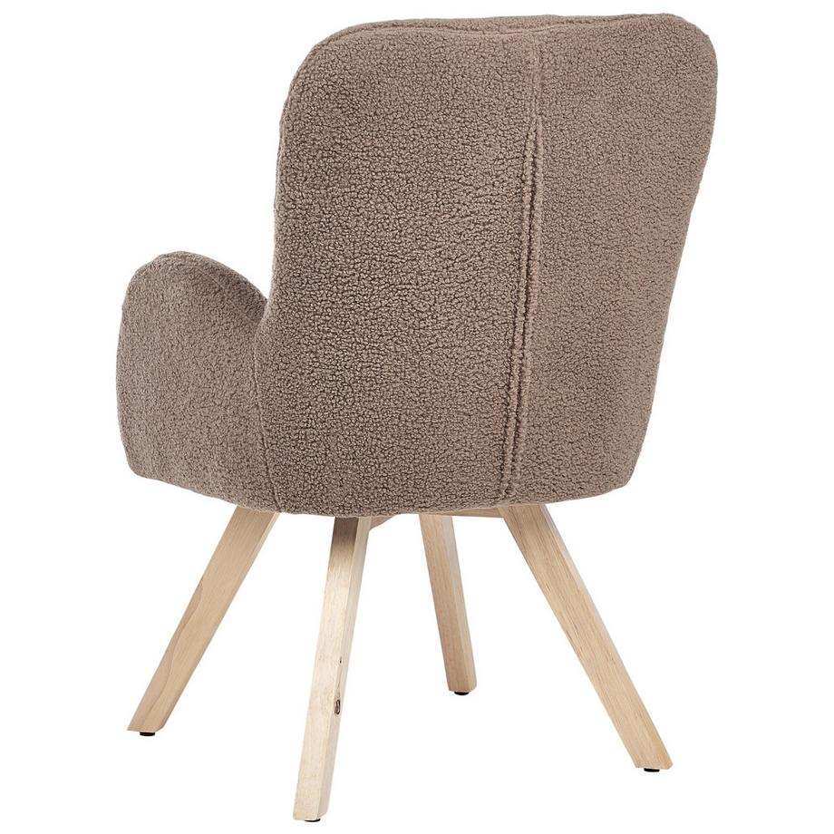 Beliani Fauteuil en Bouclé Scandinave BJARN  