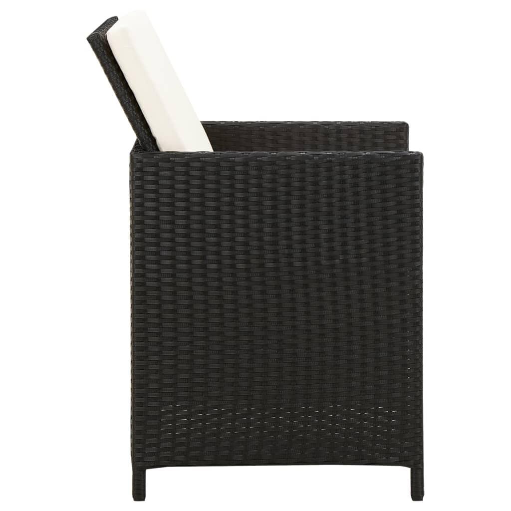 VidaXL Chaise et tabouret de jardin rotin synthétique  