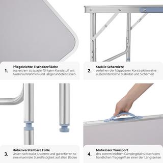 Tectake  Table pliante valise 