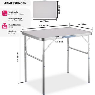 Tectake  Table pliante valise 