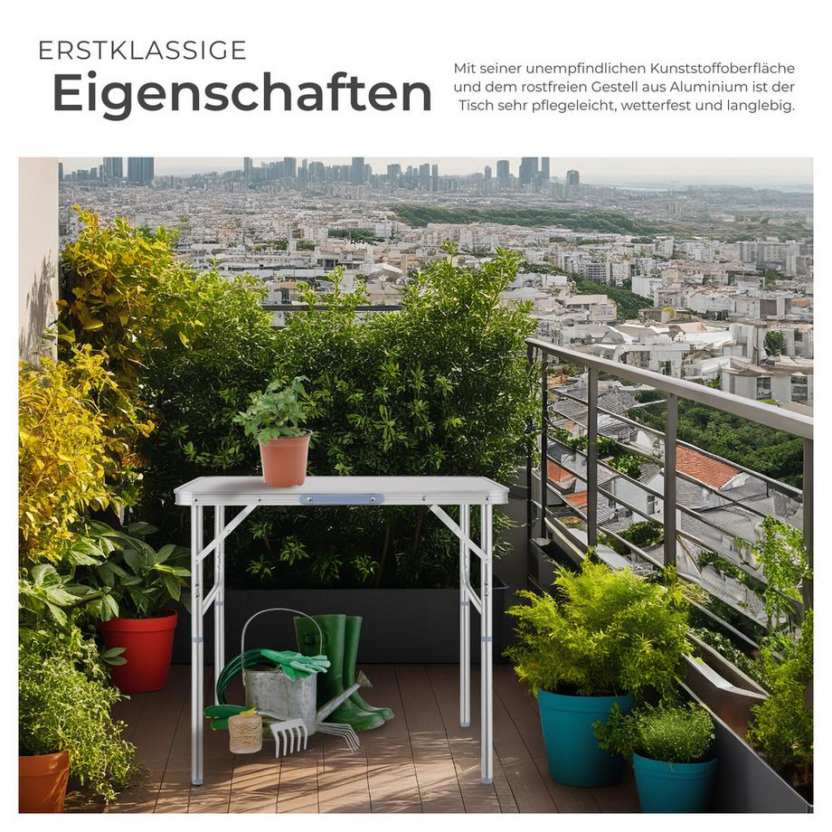 Tectake  Campingtisch Lothar klappbar wetterfest 