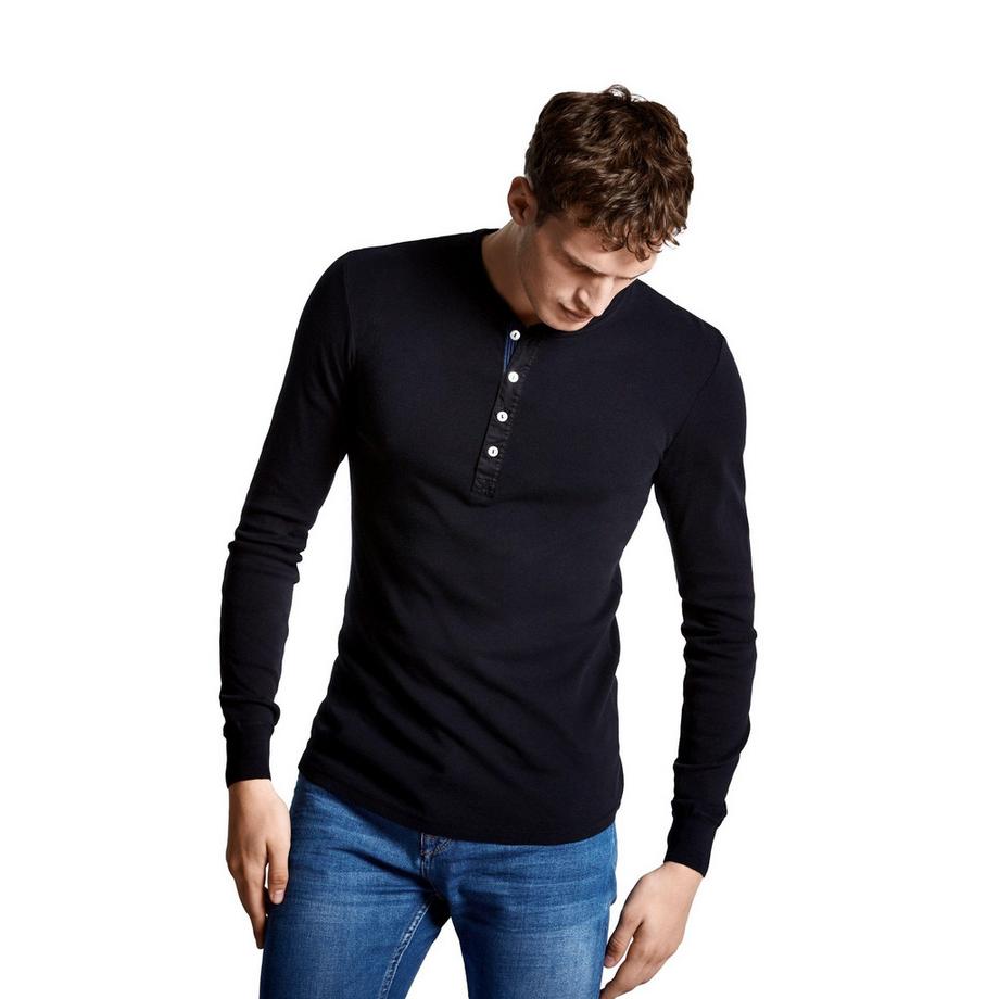Schiesser Revival Longsleeve Henley Shirt  