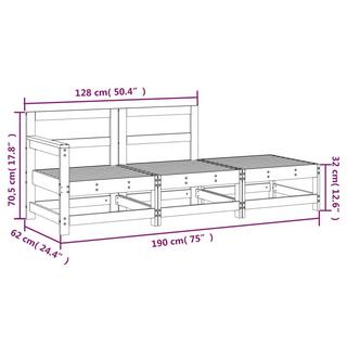 VidaXL Ensemble de salon de jardin bois  