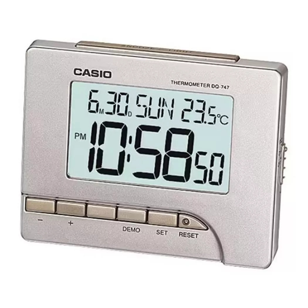 Casio DQ-747-8EF réveille-matin Réveil numérique Argent