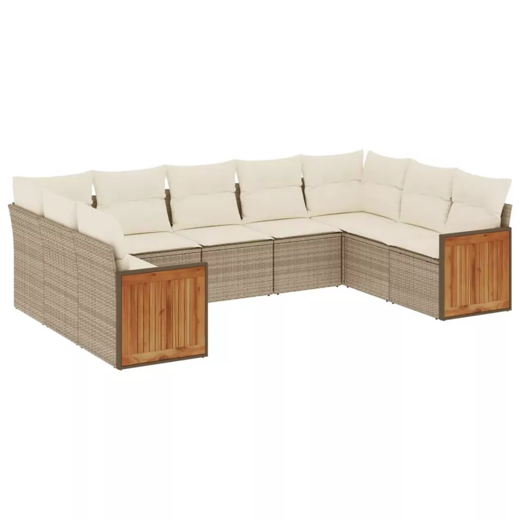 VidaXL - Garten sofagarnitur poly-rattan, One Size, Beige