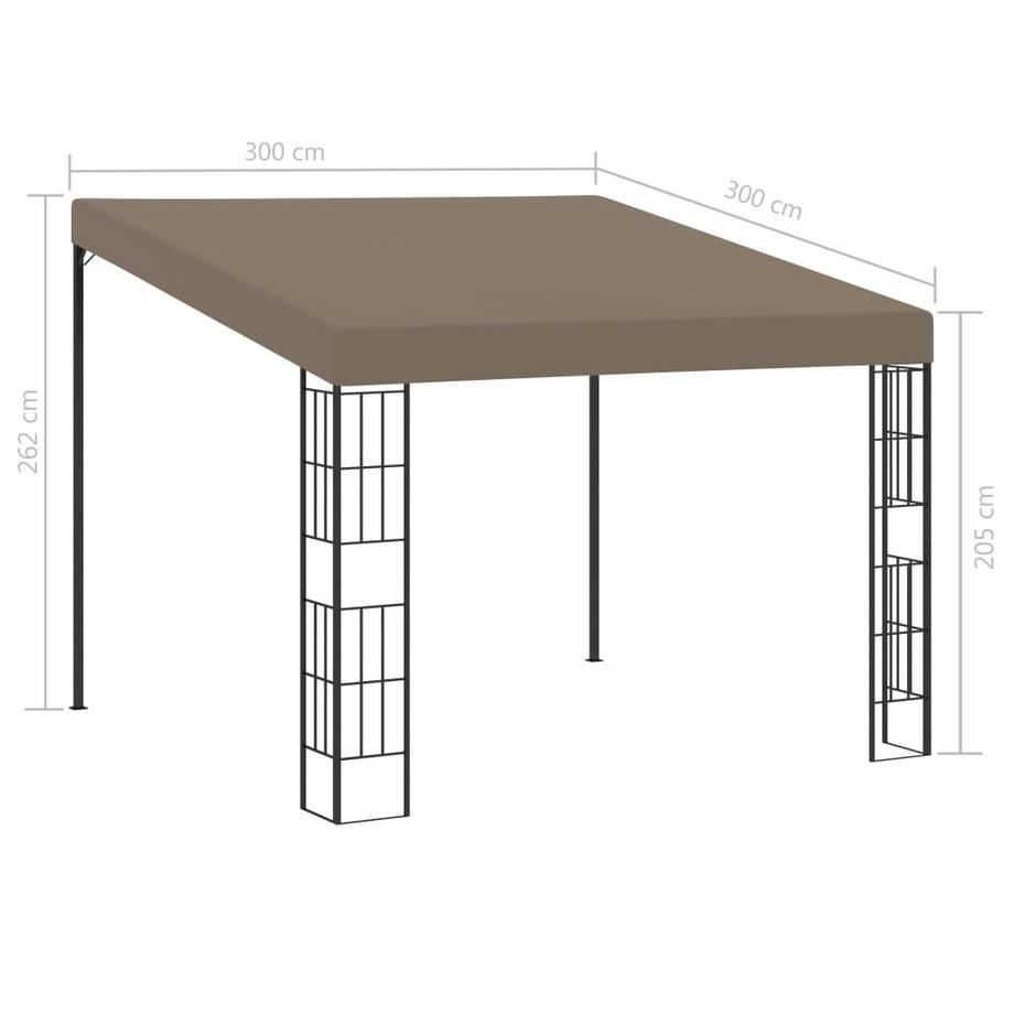 VidaXL gazebo a parete Tessuto  