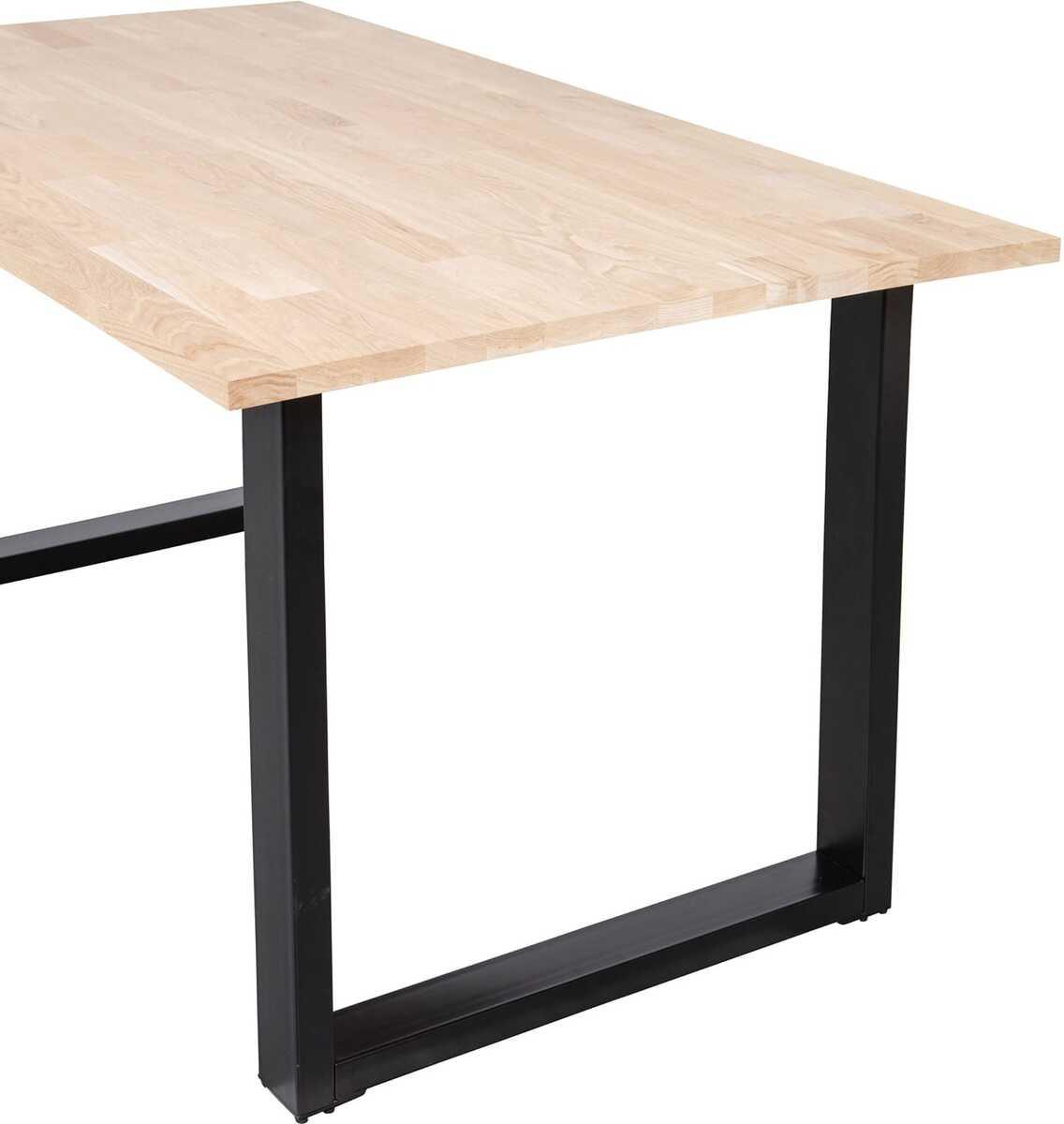 mutoni Table de salle à manger Tablo chêne FSC 160x90 pied en U  