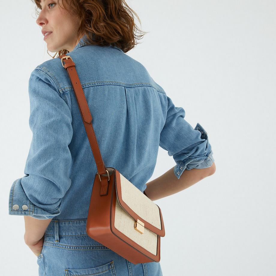 Sac à main bi-matière