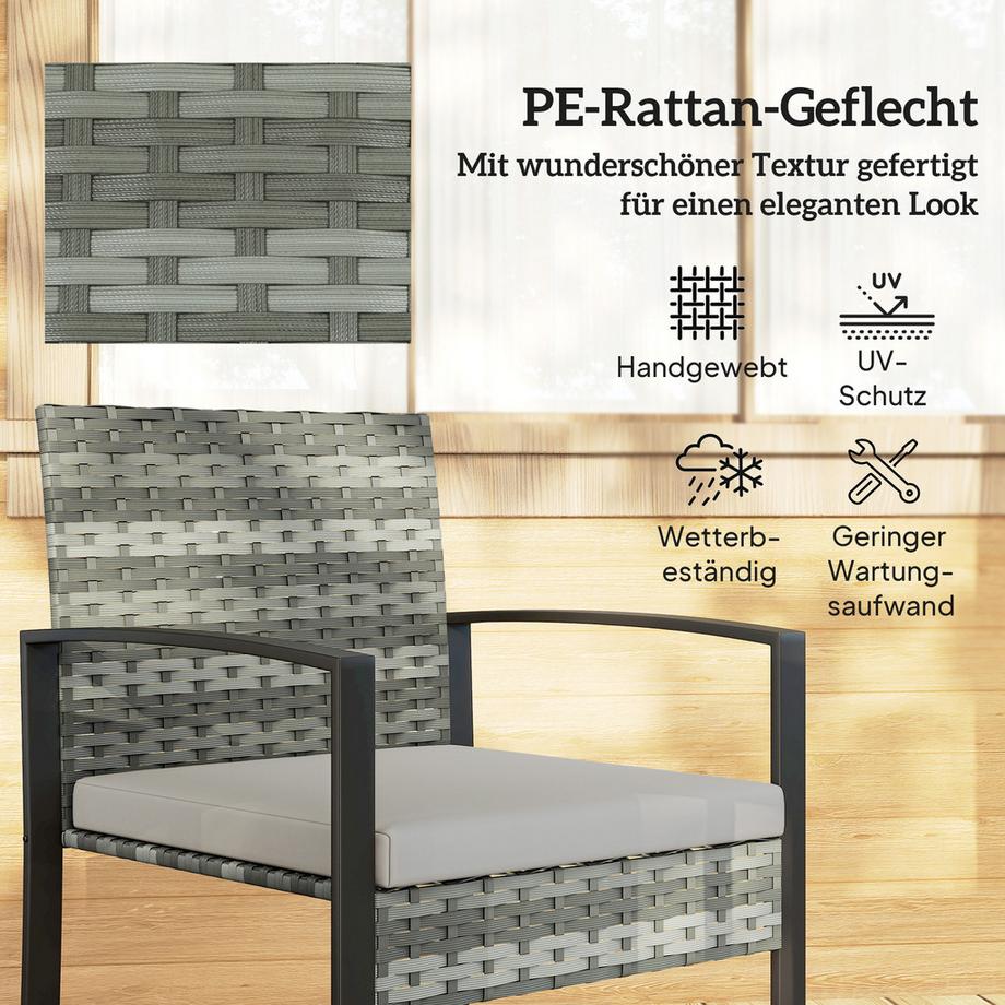 Outsunny Rattan Bistroset  