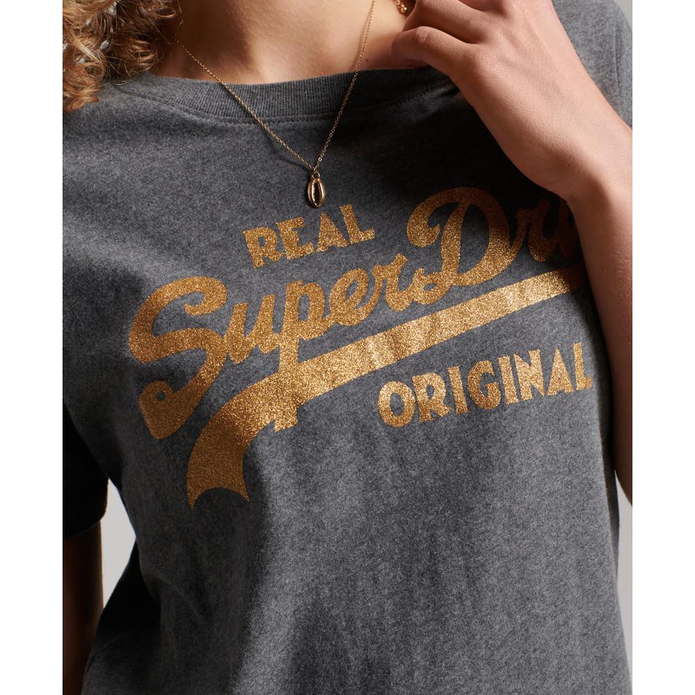 Superdry  T-Shirt coll Bio-Baumwolle Frau  intage Logo Scripted 